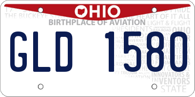 OH license plate GLD1580