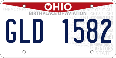 OH license plate GLD1582
