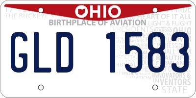 OH license plate GLD1583