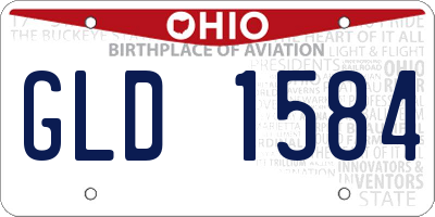 OH license plate GLD1584