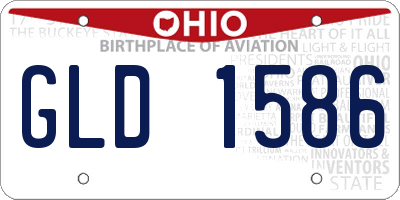 OH license plate GLD1586