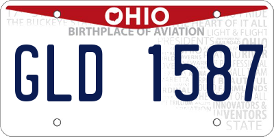OH license plate GLD1587