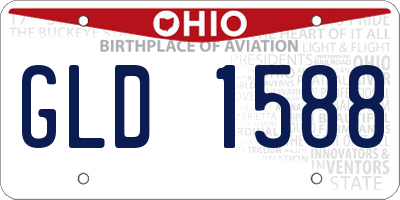 OH license plate GLD1588