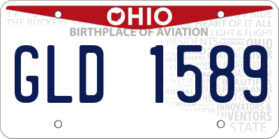 OH license plate GLD1589