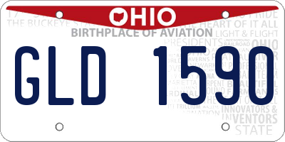 OH license plate GLD1590