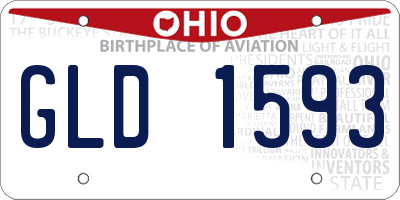 OH license plate GLD1593