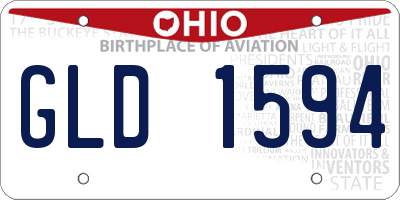 OH license plate GLD1594