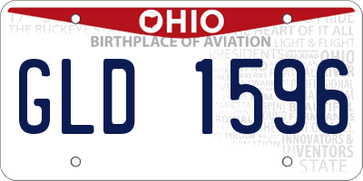 OH license plate GLD1596