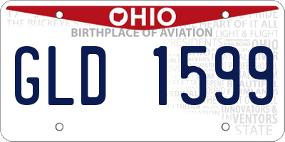 OH license plate GLD1599