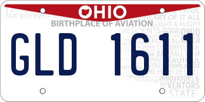 OH license plate GLD1611
