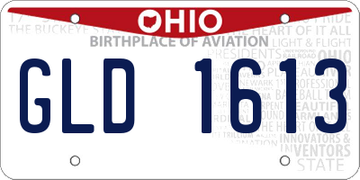 OH license plate GLD1613