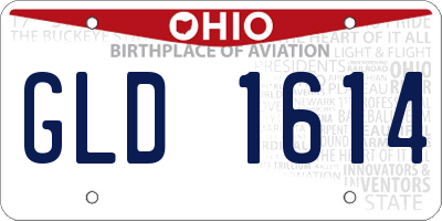 OH license plate GLD1614