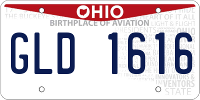 OH license plate GLD1616
