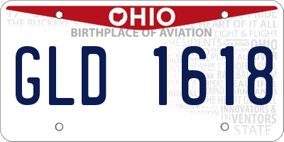 OH license plate GLD1618