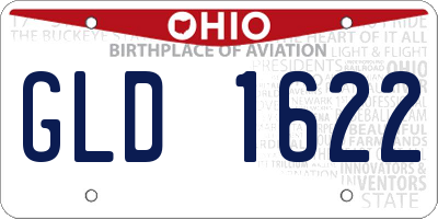 OH license plate GLD1622