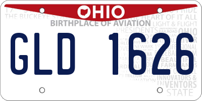 OH license plate GLD1626