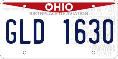 OH license plate GLD1630