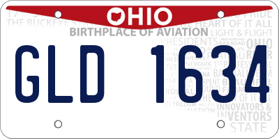 OH license plate GLD1634