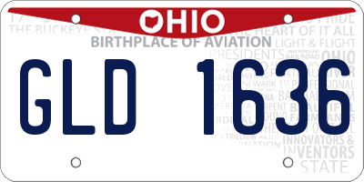 OH license plate GLD1636