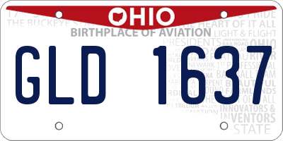 OH license plate GLD1637