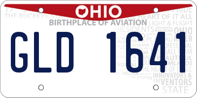 OH license plate GLD1641