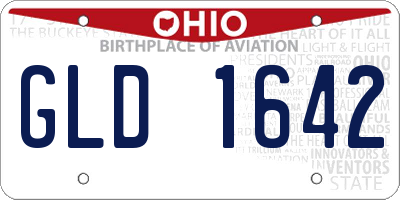 OH license plate GLD1642