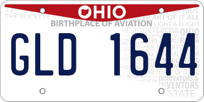 OH license plate GLD1644
