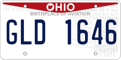OH license plate GLD1646