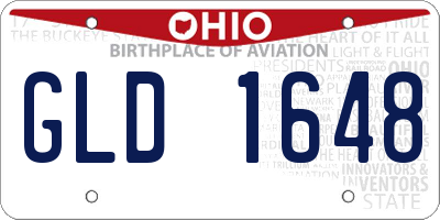 OH license plate GLD1648