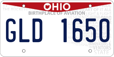 OH license plate GLD1650