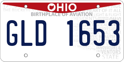 OH license plate GLD1653