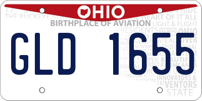OH license plate GLD1655