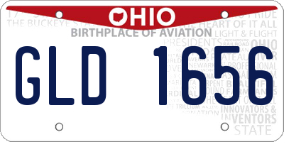 OH license plate GLD1656