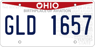 OH license plate GLD1657