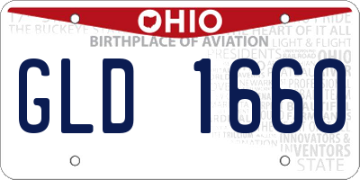 OH license plate GLD1660
