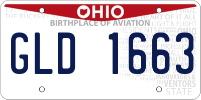 OH license plate GLD1663