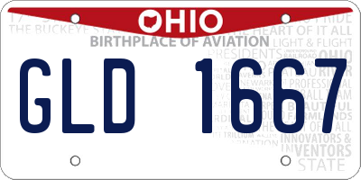 OH license plate GLD1667