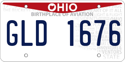 OH license plate GLD1676