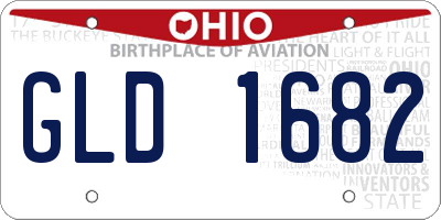 OH license plate GLD1682
