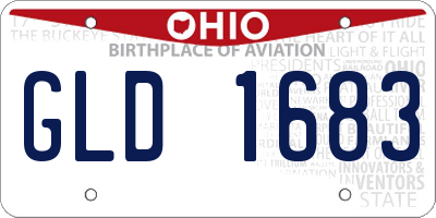 OH license plate GLD1683