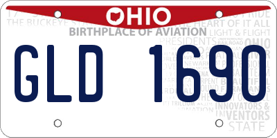 OH license plate GLD1690