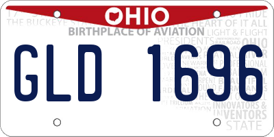 OH license plate GLD1696