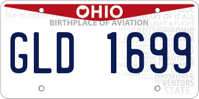 OH license plate GLD1699