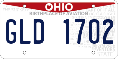 OH license plate GLD1702