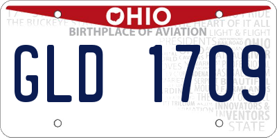 OH license plate GLD1709