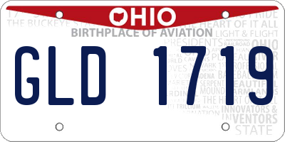 OH license plate GLD1719