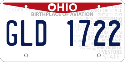 OH license plate GLD1722