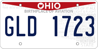 OH license plate GLD1723
