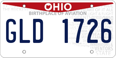 OH license plate GLD1726