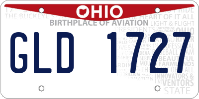 OH license plate GLD1727